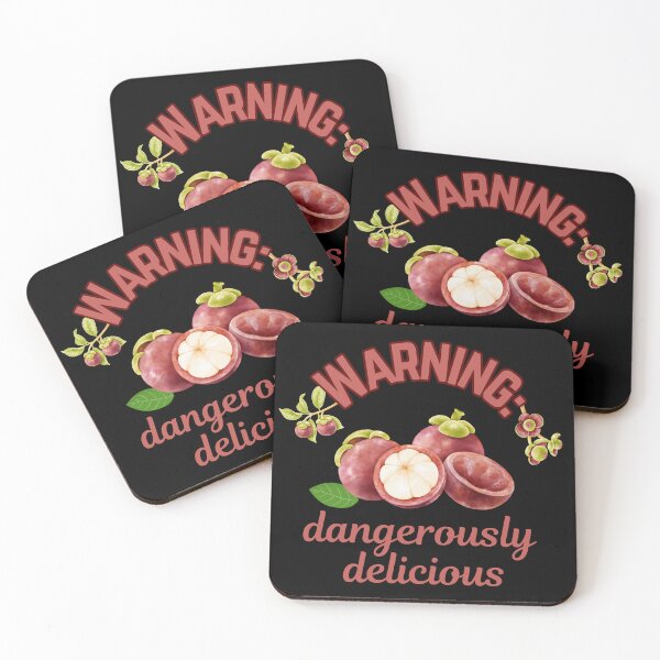 Item preview, Warning: Dangerously Delicious Mangosteen — Funny Tropical Fruit Lover Design designed and sold by TheBeeKindSpace.