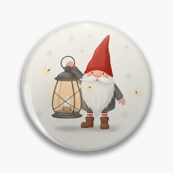 Item preview, Cozy Christmas Gnome with Lantern – Scandinavian Winter Art designed and sold by Iras-Art-Corner.
