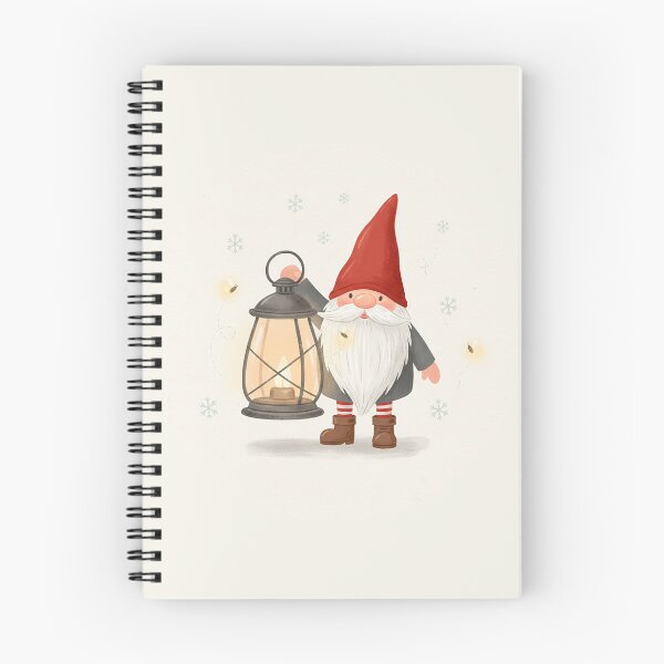 Item preview, Cozy Christmas Gnome with Lantern – Scandinavian Winter Art designed and sold by Iras-Art-Corner.