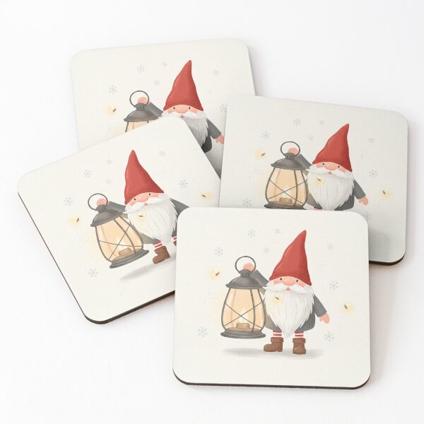 Item preview, Cozy Christmas Gnome with Lantern – Scandinavian Winter Art designed and sold by Iras-Art-Corner.