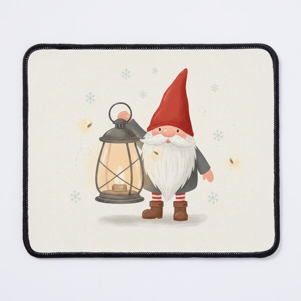 Item preview, Cozy Christmas Gnome with Lantern – Scandinavian Winter Art designed and sold by Iras-Art-Corner.