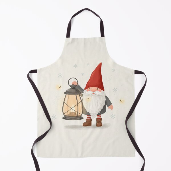Item preview, Cozy Christmas Gnome with Lantern – Scandinavian Winter Art designed and sold by Iras-Art-Corner.