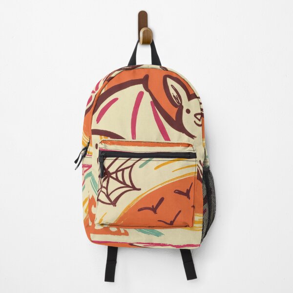 Item preview, Whimsical Bat Flight at Sunset – Halloween Meets Folk Art designed and sold by ForeverPrintsOK.