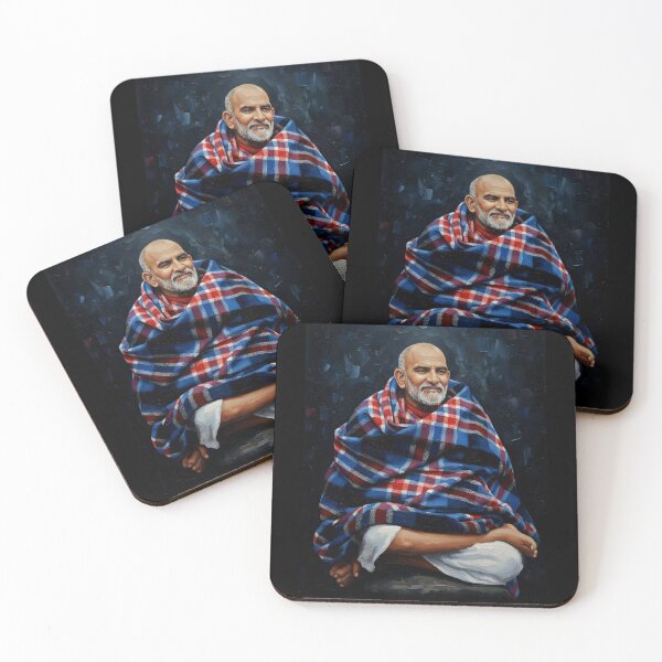 Item preview, Neem Karoli Baba Portrait | Maharaj-ji Mystical Digital Oil Painting designed and sold by The Uphaar Store.