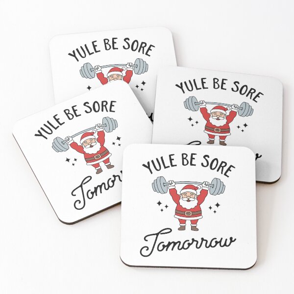 Item preview, Yule Be Sore Tomorrow - Funny Santa Gym Christmas Fitness Pun Design designed and sold by Brogress Project.