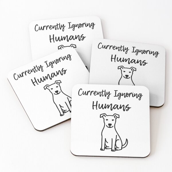Item preview, Currently Ignoring Humans Minimal sarcastic dog quote designed and sold by Tong4130.