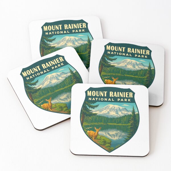 Item preview, Mount Rainier National Park Retro Sticker designed and sold by Ismeal Von.