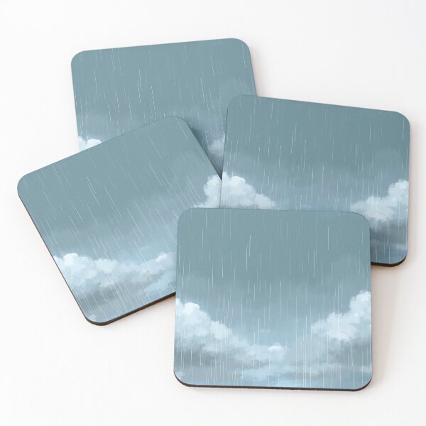 Item preview, Minimalist Rainy Day Clouds Illustration designed and sold by Neural Dream.