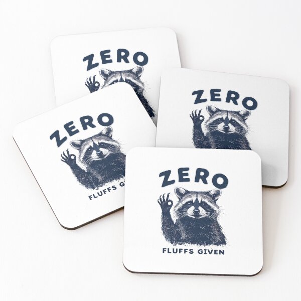 Item preview, Zero Fluffs Given Raccoon — Funny Sarcastic Animal Etching Art designed and sold by Colorful-Garden.