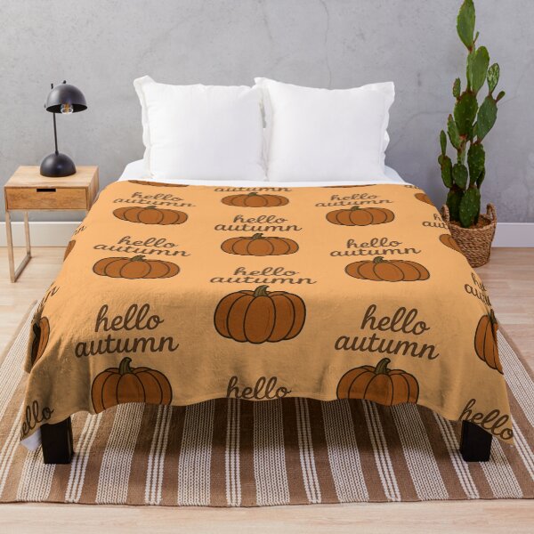 Item preview, Hello Autumn Pumpkin – Cozy Fall Season Design designed and sold by CanvasFox.