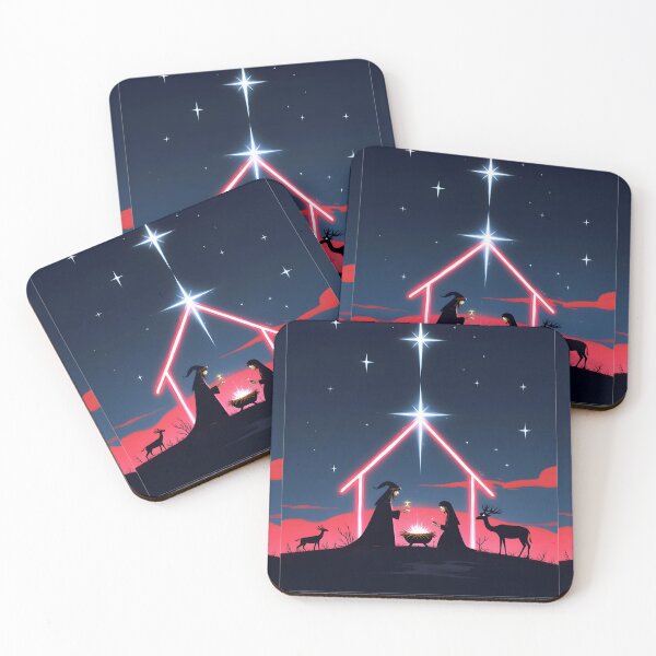 Item preview, Silent Night, Bold Light – Neon Nativity designed and sold by nhk999.