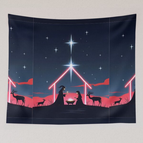 Item preview, Silent Night, Bold Light – Neon Nativity designed and sold by nhk999.