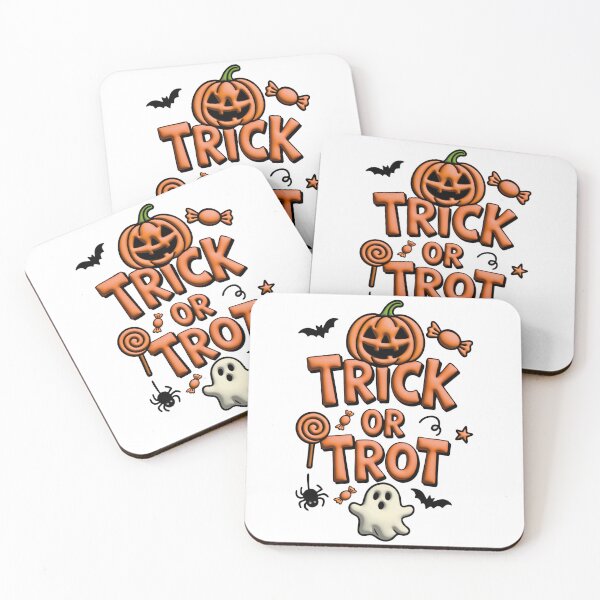 Item preview, Trick or Trot – Cute Halloween Pumpkin and Ghost Design designed and sold by Marcite.