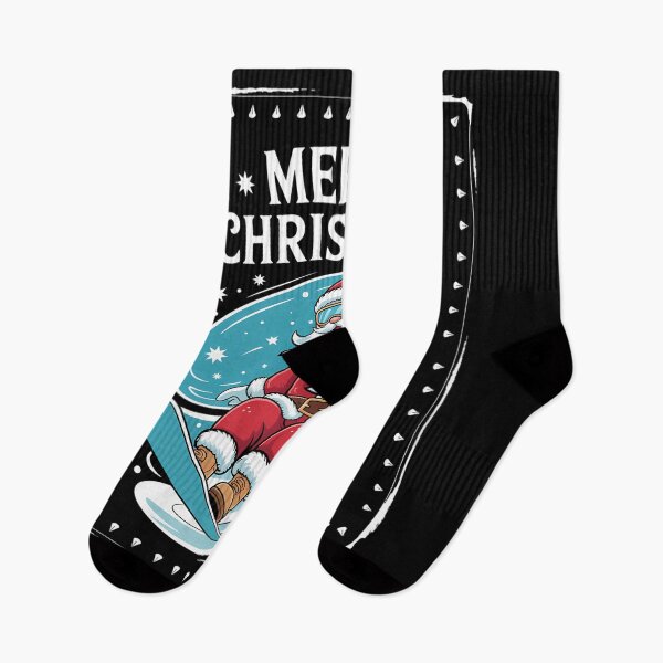Item preview, Santa Claus Snowboarding Merry Christmas Winter Holiday Xmas designed and sold by CookWorldLaughs.