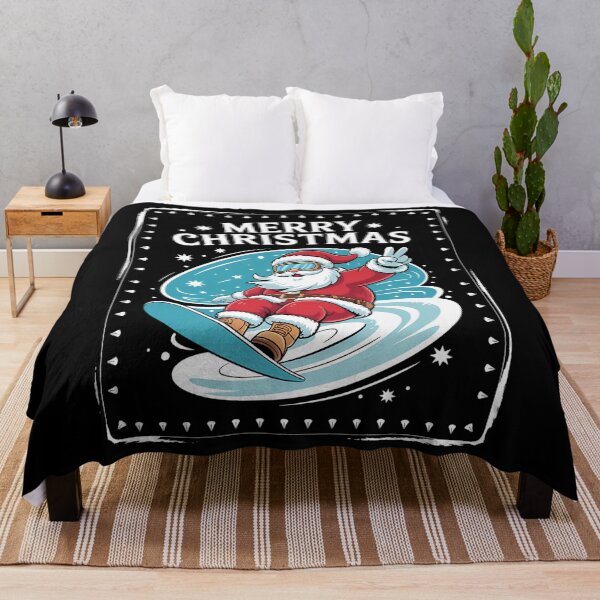 Item preview, Santa Claus Snowboarding Merry Christmas Winter Holiday Xmas designed and sold by CookWorldLaughs.