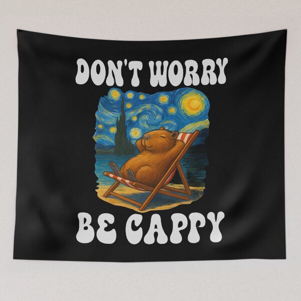 Item preview, Don't Worry Be Cappy – Funny Capybara designed and sold by Colorfulman.