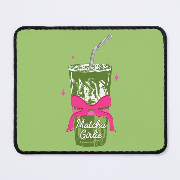 Item preview, Pink Bows Matcha – Girly Vintage Illustration designed and sold by MaiZephyr.