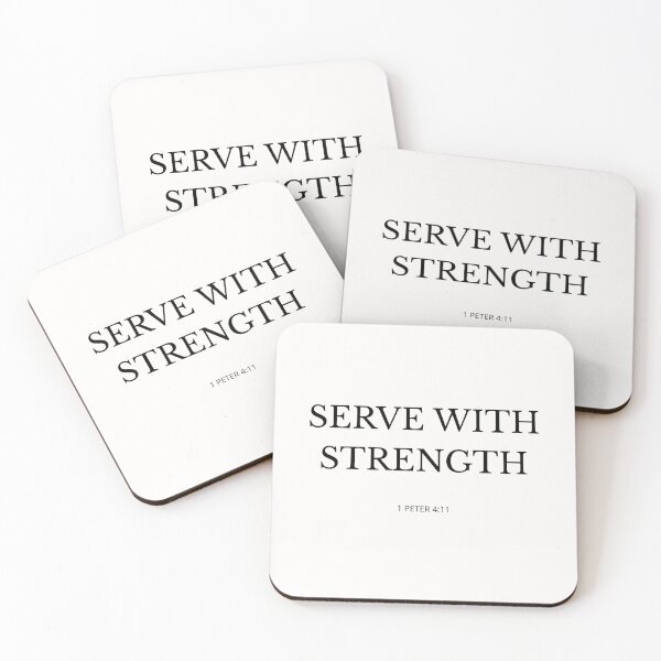 Item preview, SERVE WITH STRENGTH – Christian Faith Design designed and sold by Illustrated Faith.