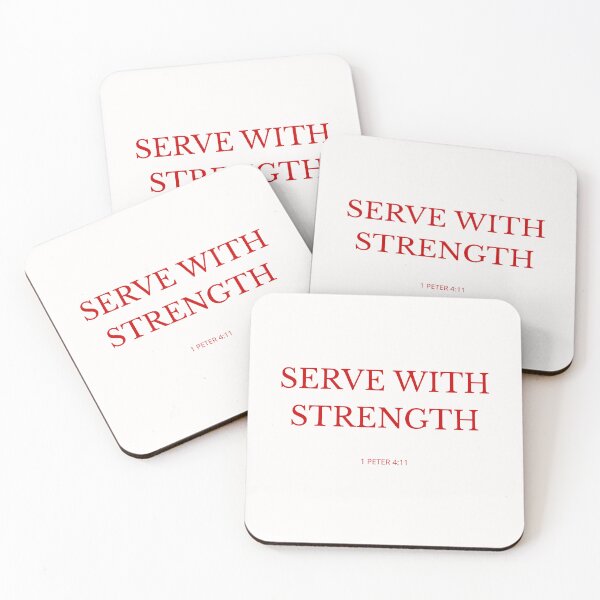 Item preview, SERVE WITH STRENGTH – Christian Faith Design designed and sold by Illustrated Faith.
