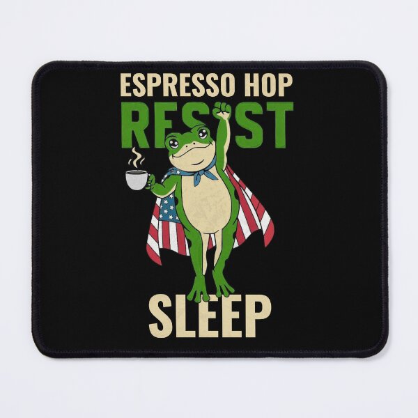 Item preview, Espresso Hop – Resist Sleep Coffee Frog designed and sold by pkk72.