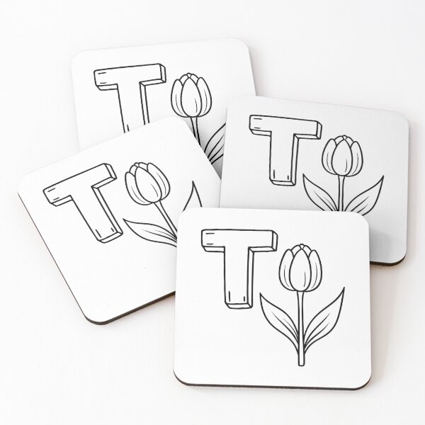 Item preview, An illustration of letter T stands for Tulip designed and sold by rasagamastore.
