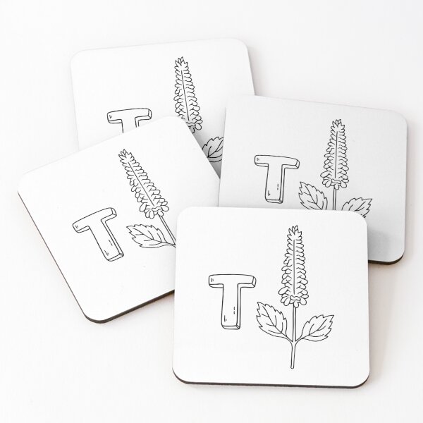 Item preview, An illustration of letter T stands for Tulsi designed and sold by rasagamastore.