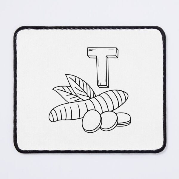 Item preview, An illustration of letter T stands for Turmeric designed and sold by rasagamastore.