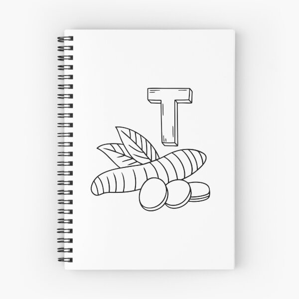 Item preview, An illustration of letter T stands for Turmeric designed and sold by rasagamastore.