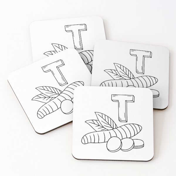 Item preview, An illustration of letter T stands for Turmeric designed and sold by rasagamastore.