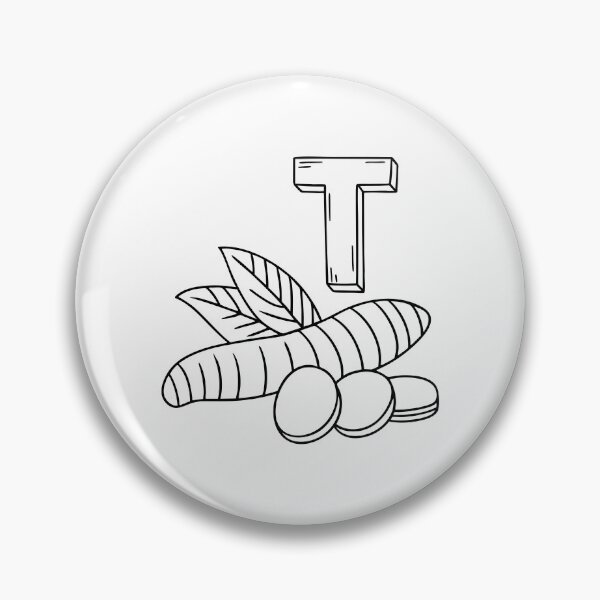 Item preview, An illustration of letter T stands for Turmeric designed and sold by rasagamastore.