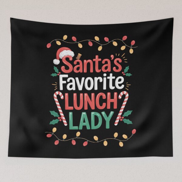 Artikelvorschau, Santa Xmas Cafeteria Arbeiter Weihnachten entworfen und verkauft von DoorwayThreads.