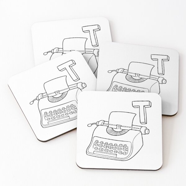 Item preview, An illustration of letter T stands for Typewriter designed and sold by rasagamastore.