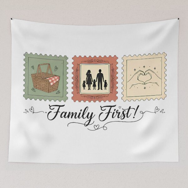 Item preview, Family First! Vintage Stamp Collection Illustration designed and sold by By:MarcinK.