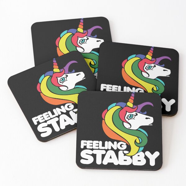 Item preview, Feeling stabby unicorn designed and sold by FrictionMaxxing.