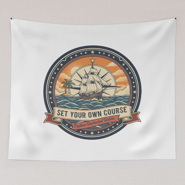 Item preview, Set Your Own Course | Vintage Nautical designed and sold by DailyVibesMerch.