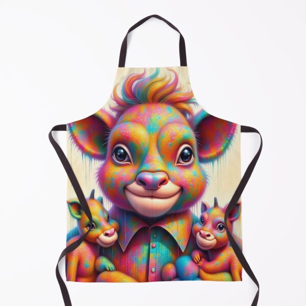 Item preview, Rainbow Calves – colorful baby animals in surreal harmony & dripping cosmic joy designed and sold by FotoworldEdel.