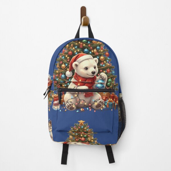 Item preview, Cute Christmas Polar Bear | Festive Cub Decorating the Tree designed and sold by E-SarnEdge.