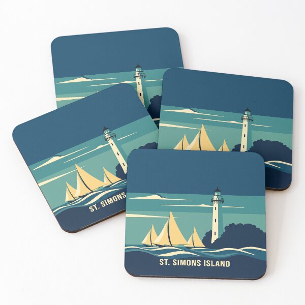 Item preview, St Simons Island Travel Poster designed and sold by rogue-design.