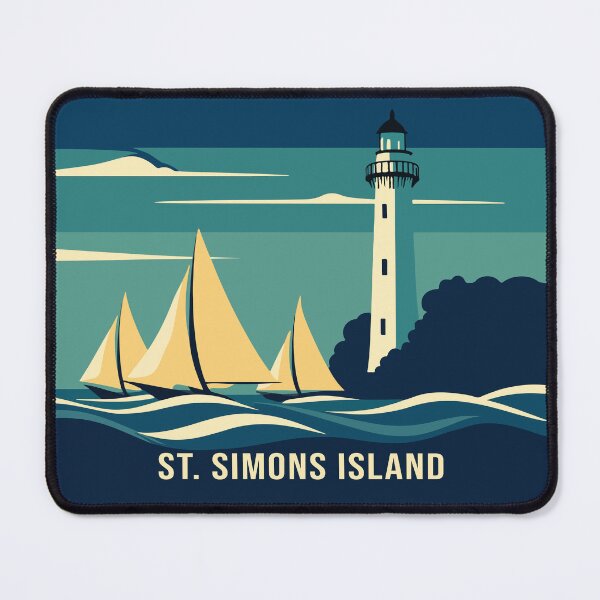 Item preview, St Simons Island Travel Poster designed and sold by rogue-design.
