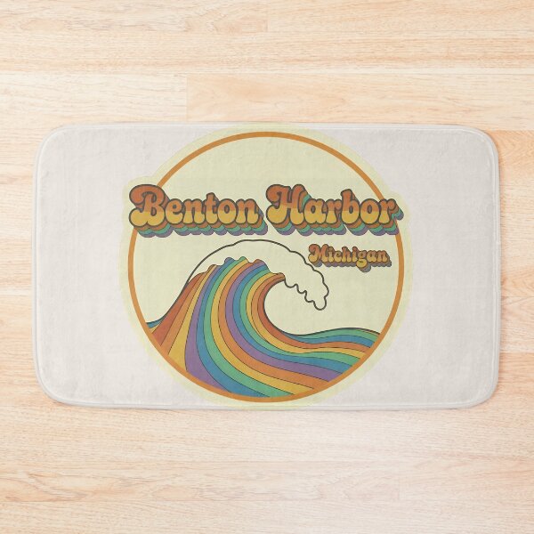Item preview, Benton Harbor, Michigan Retro Wave designed and sold by TheOldMittenIllustrated.