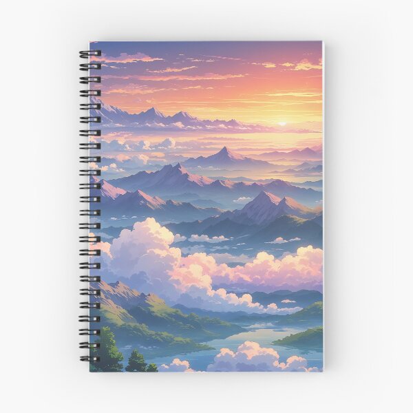 Aperçu de l'œuvre Lever de soleil majestueux sur les nuages de la vallée de la montagne créée et vendue par Neural Dream.