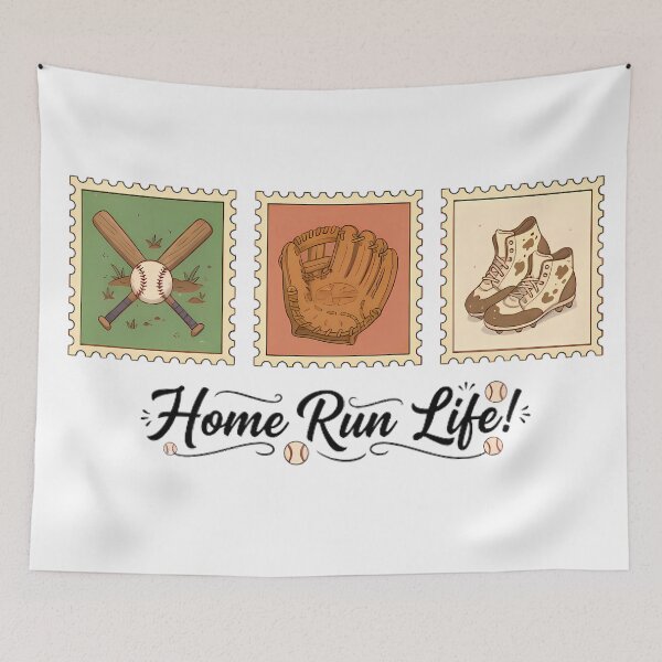 Item preview, Home Run Life! Baseball Stamp Collection Illustration designed and sold by By:MarcinK.