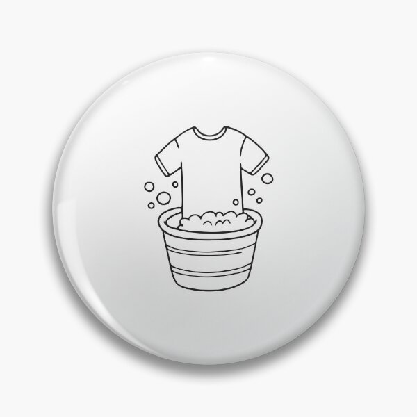 Item preview, A T-shirt floating inside a washing bucket during rinse with bubble designed and sold by rasagamastore.
