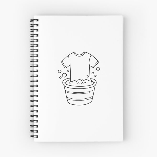 Item preview, A T-shirt floating inside a washing bucket during rinse with bubble designed and sold by rasagamastore.