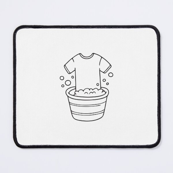 Item preview, A T-shirt floating inside a washing bucket during rinse with bubble designed and sold by rasagamastore.