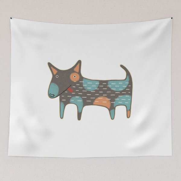 Item preview, Cute  Dog T-Shirt | Kawaii Folk Art Dog Tee | Whimsical Animal Graphic Shirt | Funny Dog Lover Birthday Gift | Derpy Cute Pet Shirt designed and sold by Rio77 Styles.