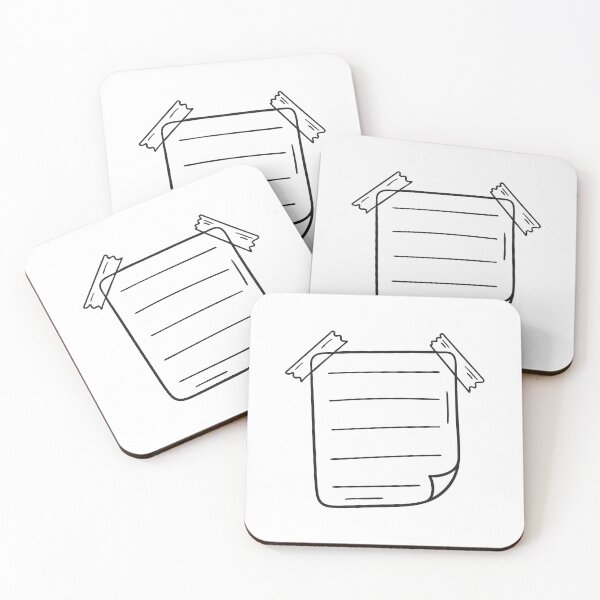 Item preview, A note paper taped to a wall with small tape pieces on its corners designed and sold by rasagamastore.
