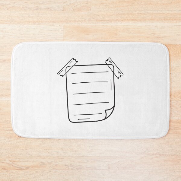 Item preview, A note paper taped to a wall with small tape pieces on its corners designed and sold by rasagamastore.
