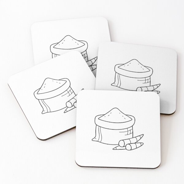 Item preview, A sack of tapioca flour with several cassava roots lying beside it designed and sold by rasagamastore.