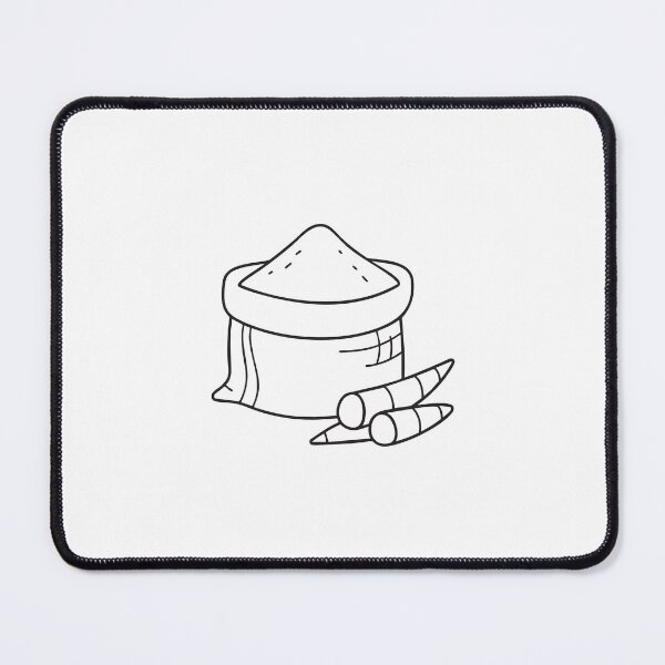 Item preview, A sack of tapioca flour with several cassava roots lying beside it designed and sold by rasagamastore.